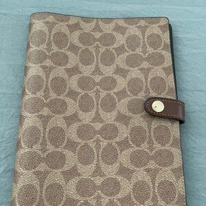 Coach Tan and Brown Monogrammed Cover